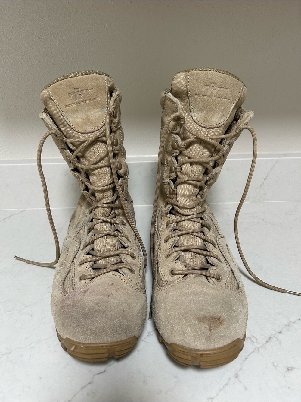 Tactical Research Tan Lace-Up Combat Boots TR350 size 12 wide